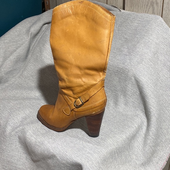 MADE IN BRAZIL-vintage leather high-heeled boots - Picture 10 of 16